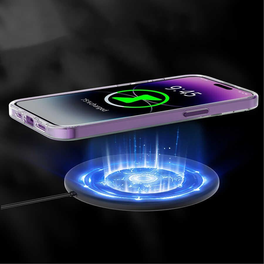 Apple iPhone 14 Pro Kılıf M-safe Şarj Özellikli Youngkit Coloured Glaze Serisi Kapak