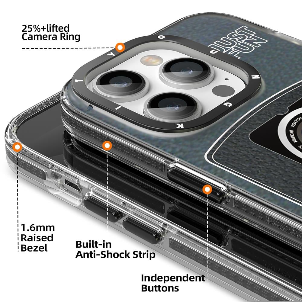 Apple iPhone 14 Pro Kılıf M-safe Şarj Özellikli Lens Figürlü YoungKit Art Film Serisi Kapak