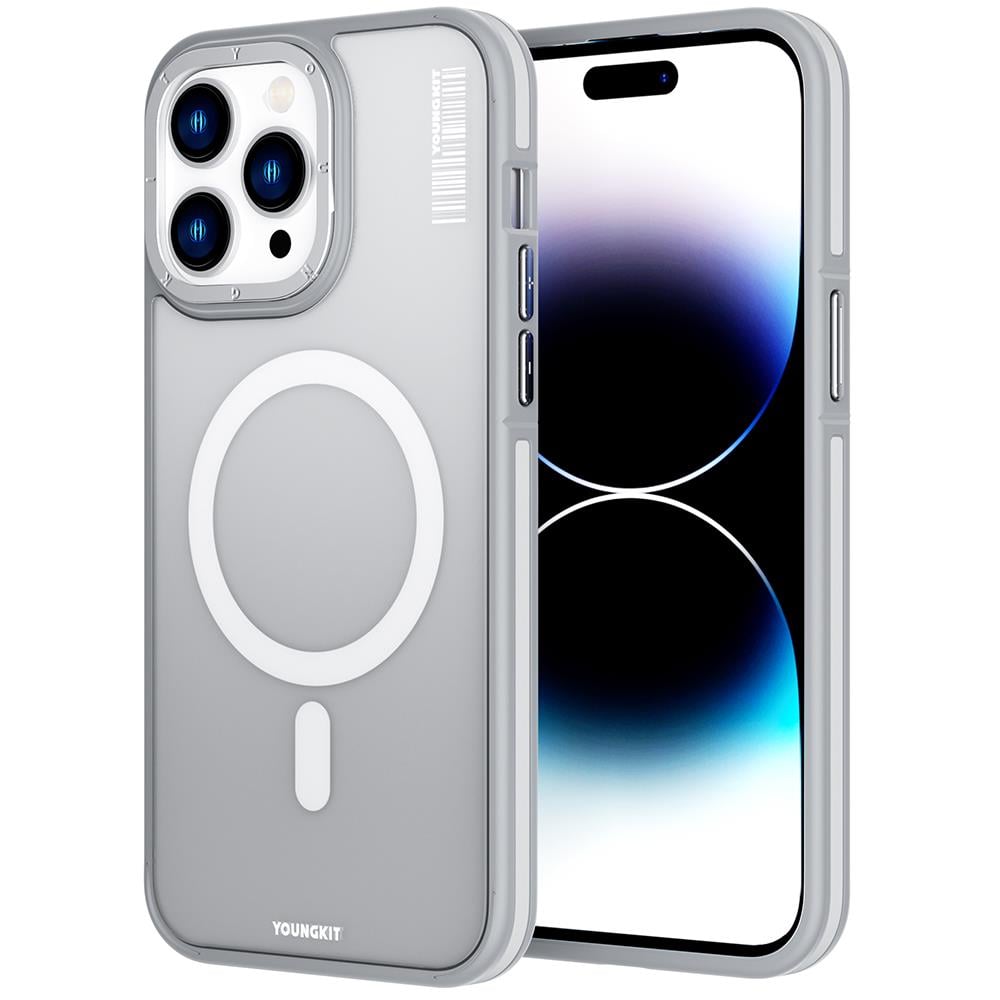Apple iPhone 14 Pro Kılıf M-safe Şarj Özellikli Youngkit Water-Ink Serisi Kapak