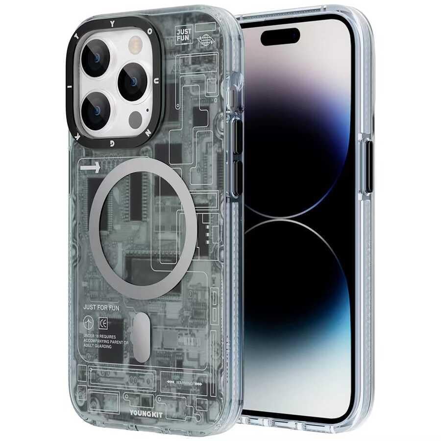 Apple iPhone 14 Pro Kılıf M-safe Şarj Özellikli YoungKit Technology Serisi Kapak