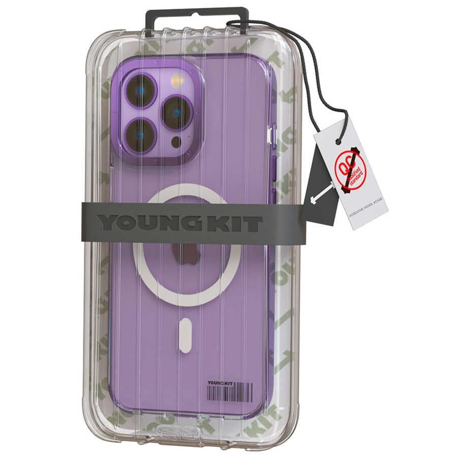 Apple iPhone 14 Pro Kılıf M-safe Şarj Özellikli Youngkit Coloured Glaze Serisi Kapak