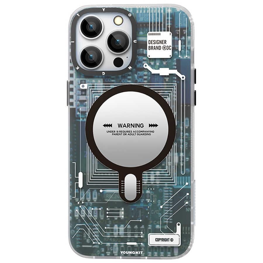 Apple iPhone 14 Pro Kılıf M-safe Şarj Özellikli YoungKit Technology Serisi Kapak