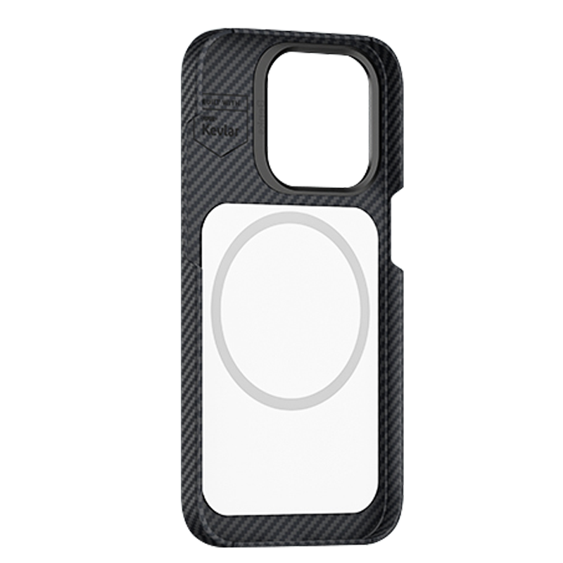 Apple iPhone 14 Pro Kılıf M-safe Şarj Özellikli Karbon Fiber Benks MFM Lisanslı 600D Essential Kevlar Kapak