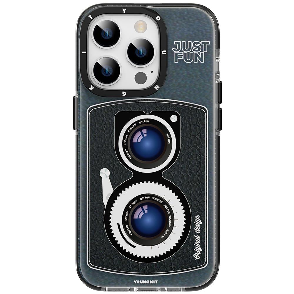 Apple iPhone 14 Pro Kılıf M-safe Şarj Özellikli Lens Figürlü YoungKit Art Film Serisi Kapak