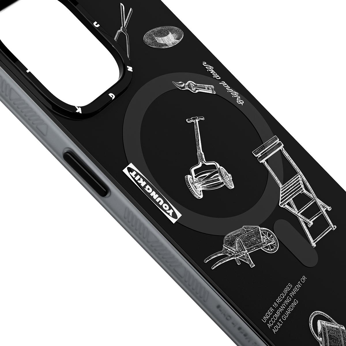 Apple iPhone 14 Pro Kılıf M-safe Şarj Özellikli Desenli Youngkit Plaything Serisi Kapak