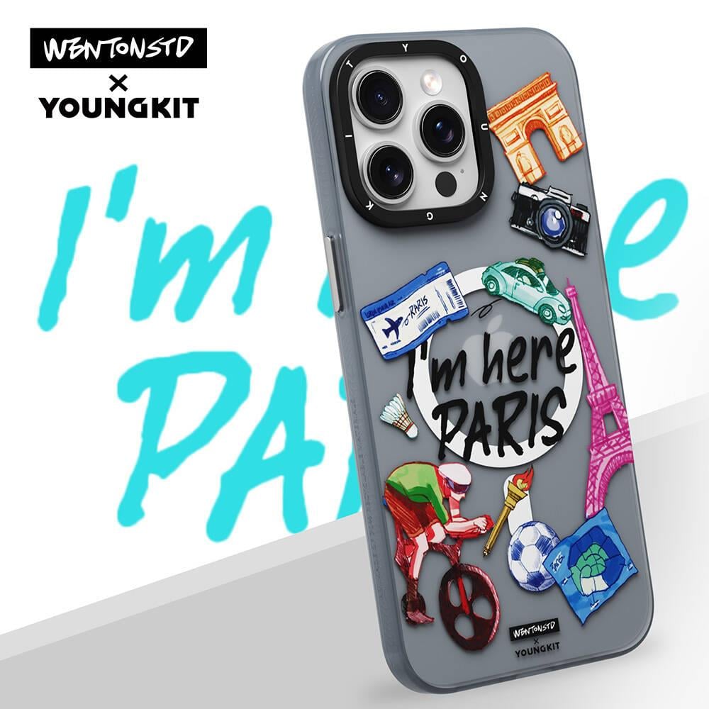 Apple iPhone 14 Pro Kılıf M-safe Şarj Özellikli Youngkit in Paris Serisi Kapak