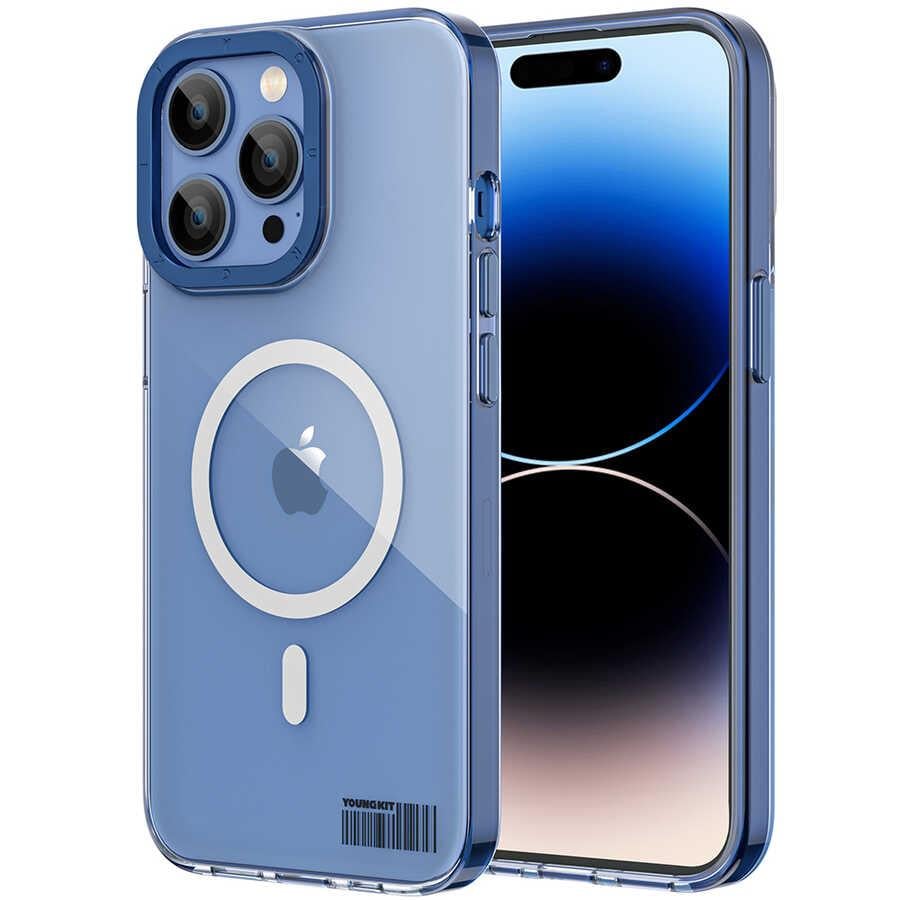 Apple iPhone 14 Pro Kılıf M-safe Şarj Özellikli Youngkit Coloured Glaze Serisi Kapak