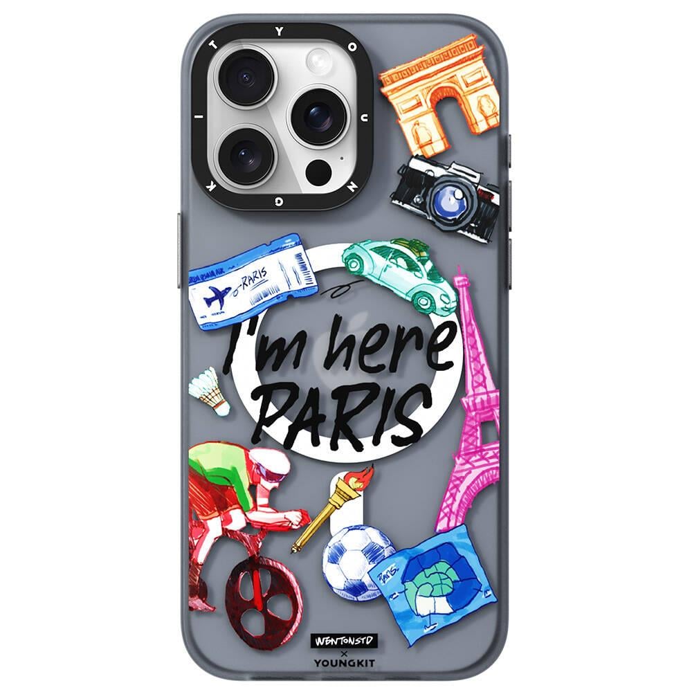 Apple iPhone 14 Pro Kılıf M-safe Şarj Özellikli Youngkit in Paris Serisi Kapak