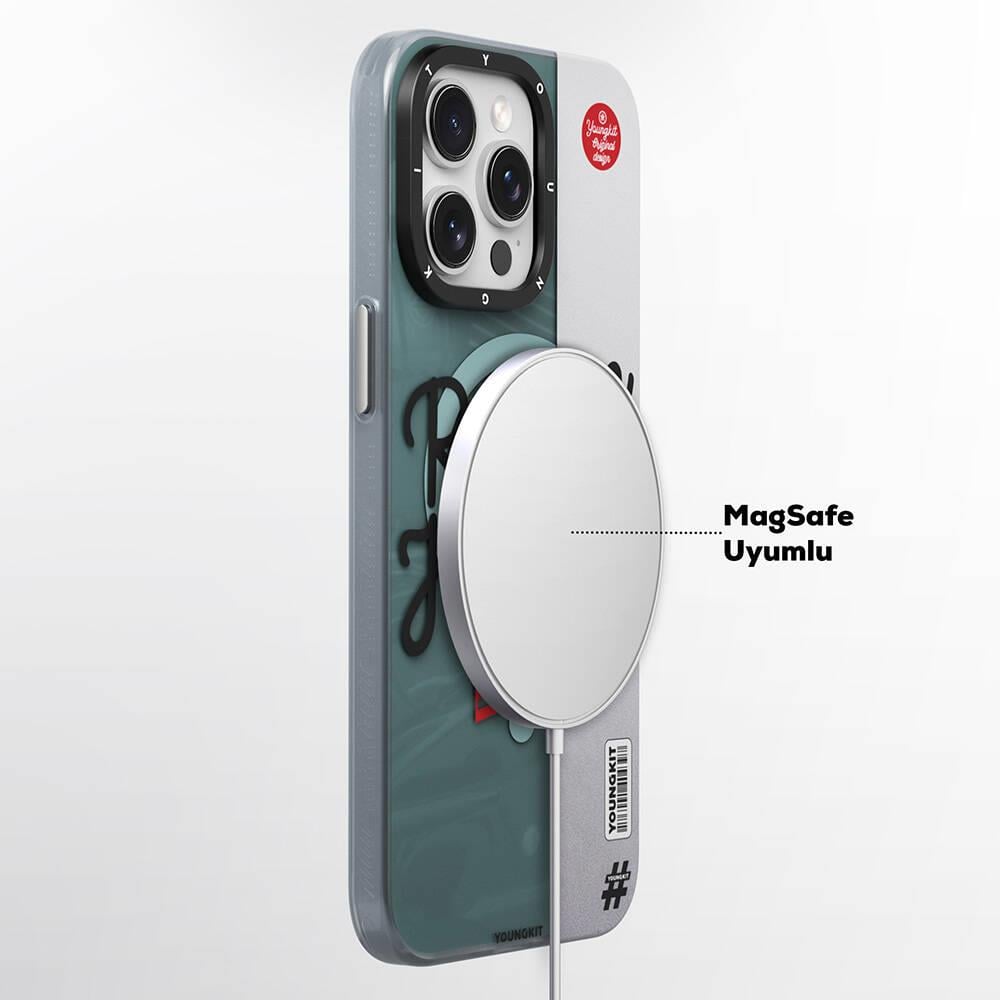Apple iPhone 14 Pro Kılıf M-safe Şarj Özellikli Youngkit Motorcycle Legend Serisi Kapak