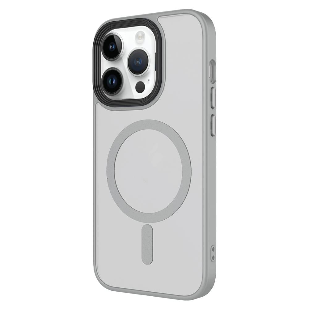 Apple iPhone 14 Pro Kılıf Mat Arka Yüzey Wireless Şarj Özellikli Zore Flet M-safe Kapak