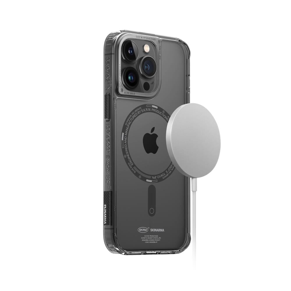 Apple iPhone 14 Pro Kılıf SkinArma Şeffaf Airbag Tasarımlı M-safe Şarj Özellikli Saido Kapak