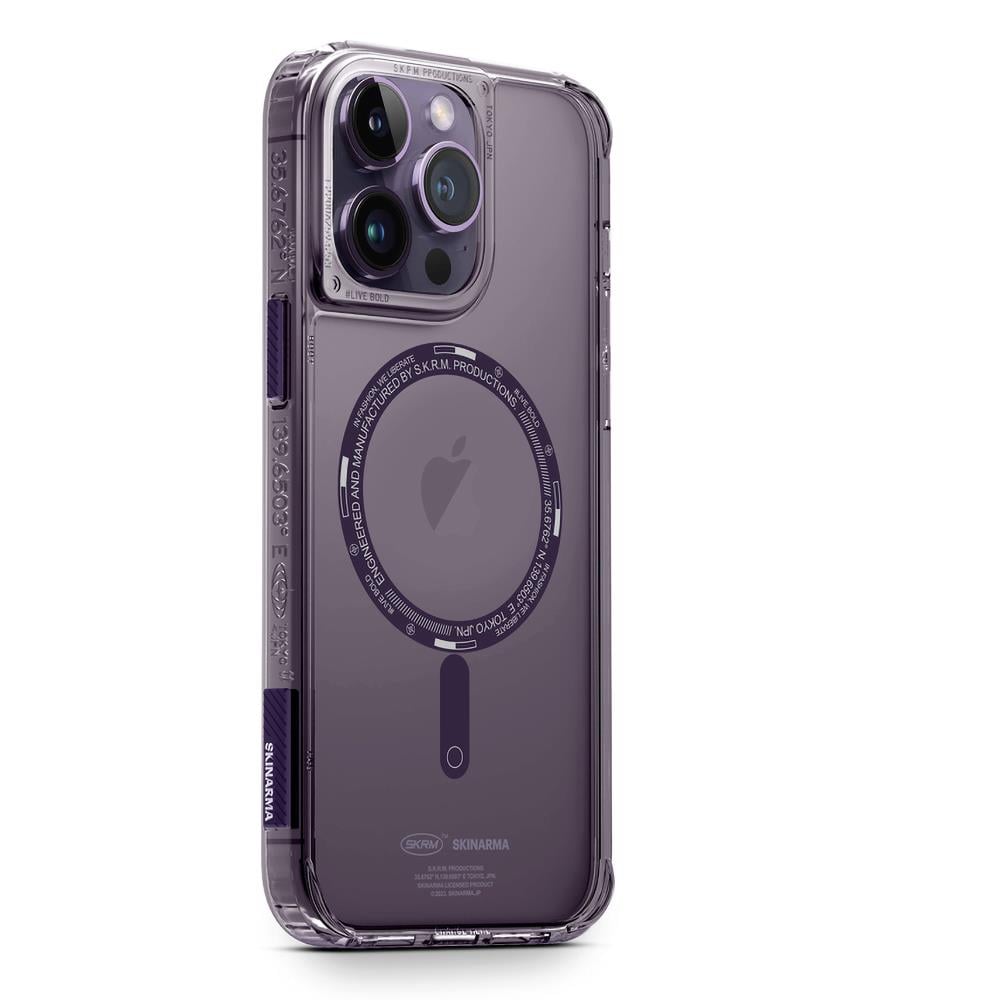 Apple iPhone 14 Pro Kılıf SkinArma Şeffaf Airbag Tasarımlı M-safe Şarj Özellikli Saido Kapak