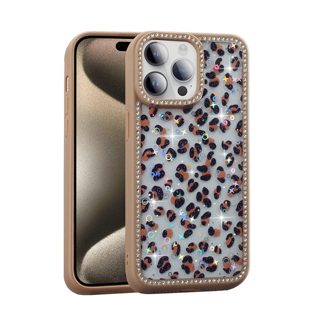 Apple iPhone 14 Pro Kılıf Taşlı ve Simli Tasarım Zore Azra Kapak