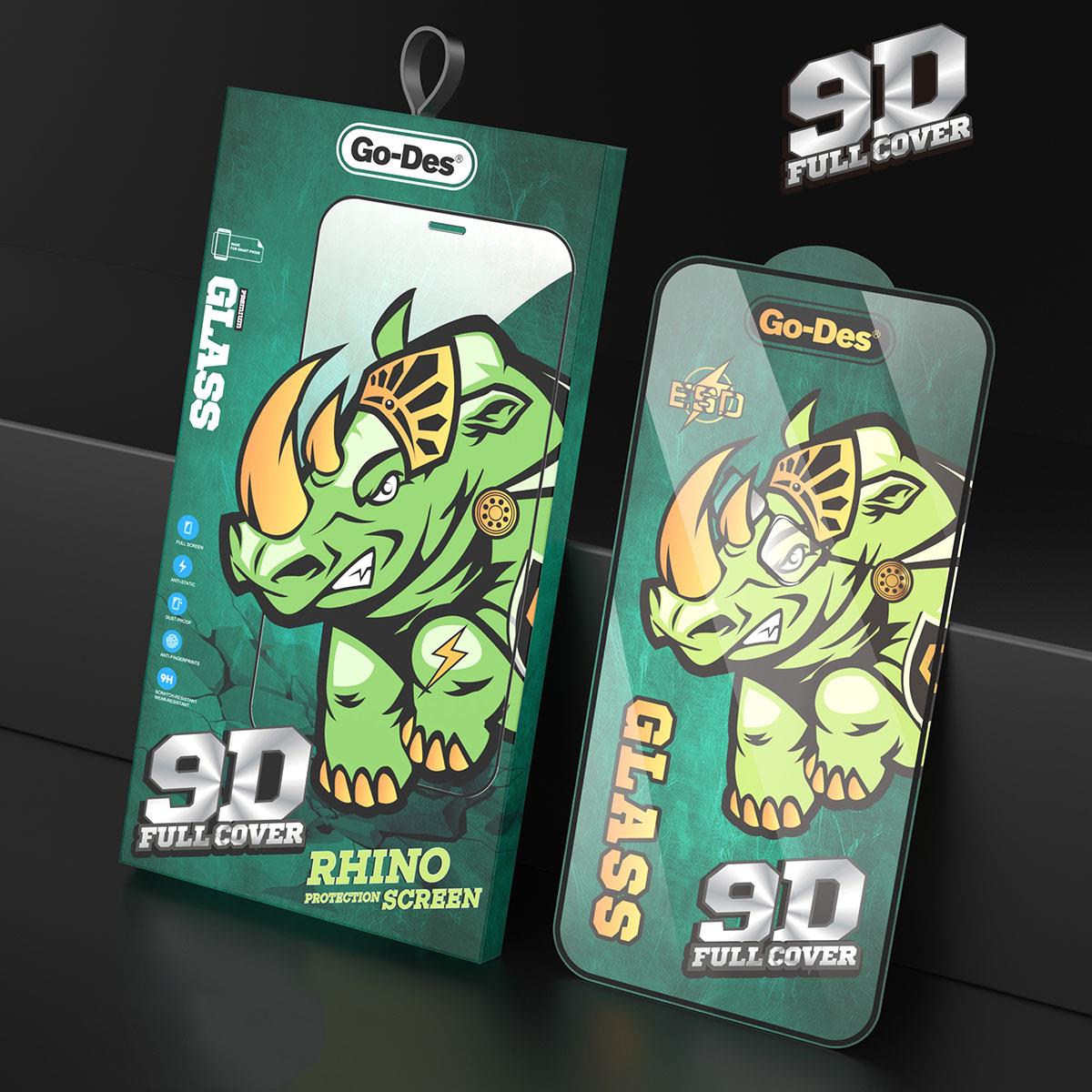 Apple iPhone 14 Pro Max Go Des 9D Full Cover Temperli Cam Ekran Koruyucu