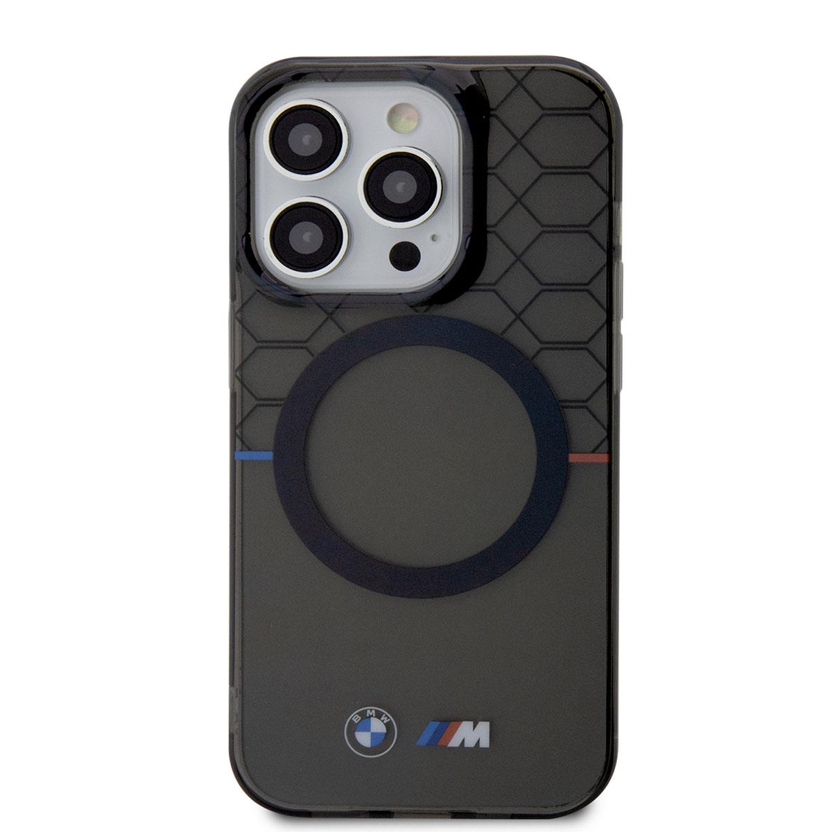 Apple iPhone 14 Pro Max Kılıf BMW M-safe Şarj Özellikli Transparan M Dizayn Kapak