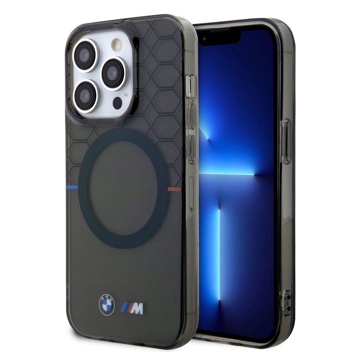 Apple iPhone 14 Pro Max Kılıf BMW M-safe Şarj Özellikli Transparan M Dizayn Kapak