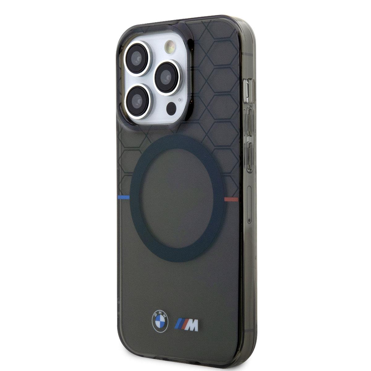 Apple iPhone 14 Pro Max Kılıf BMW M-safe Şarj Özellikli Transparan M Dizayn Kapak