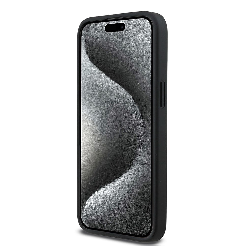 Apple iPhone 14 Pro Max Kılıf BMW Orjinal Lisanslı Karbon Fiber Tasarımlı ve Metal Logolu PU Deri Kapak