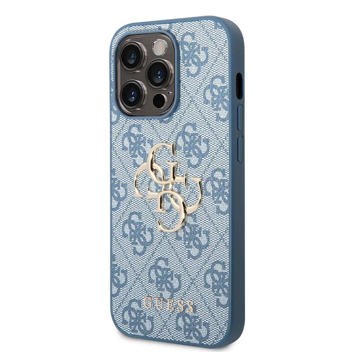 Apple iPhone 14 Pro Max Kılıf GUESS PU Deri Büyük Metal Logo Dizaynlı Kapak
