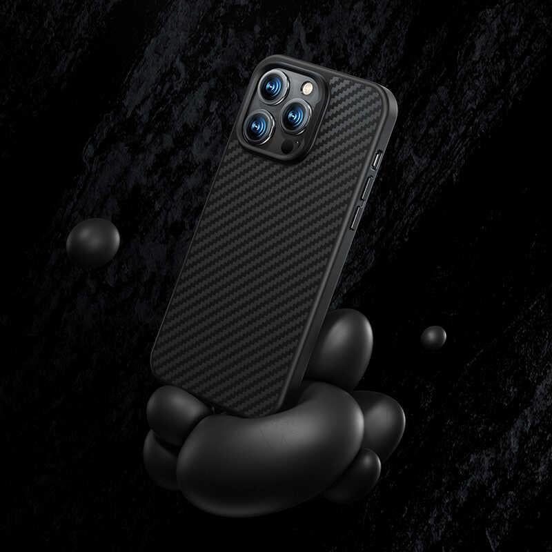Apple iPhone 14 Pro Max Kılıf Karbon Fiber Benks Civilian Aramid Protective Kapak