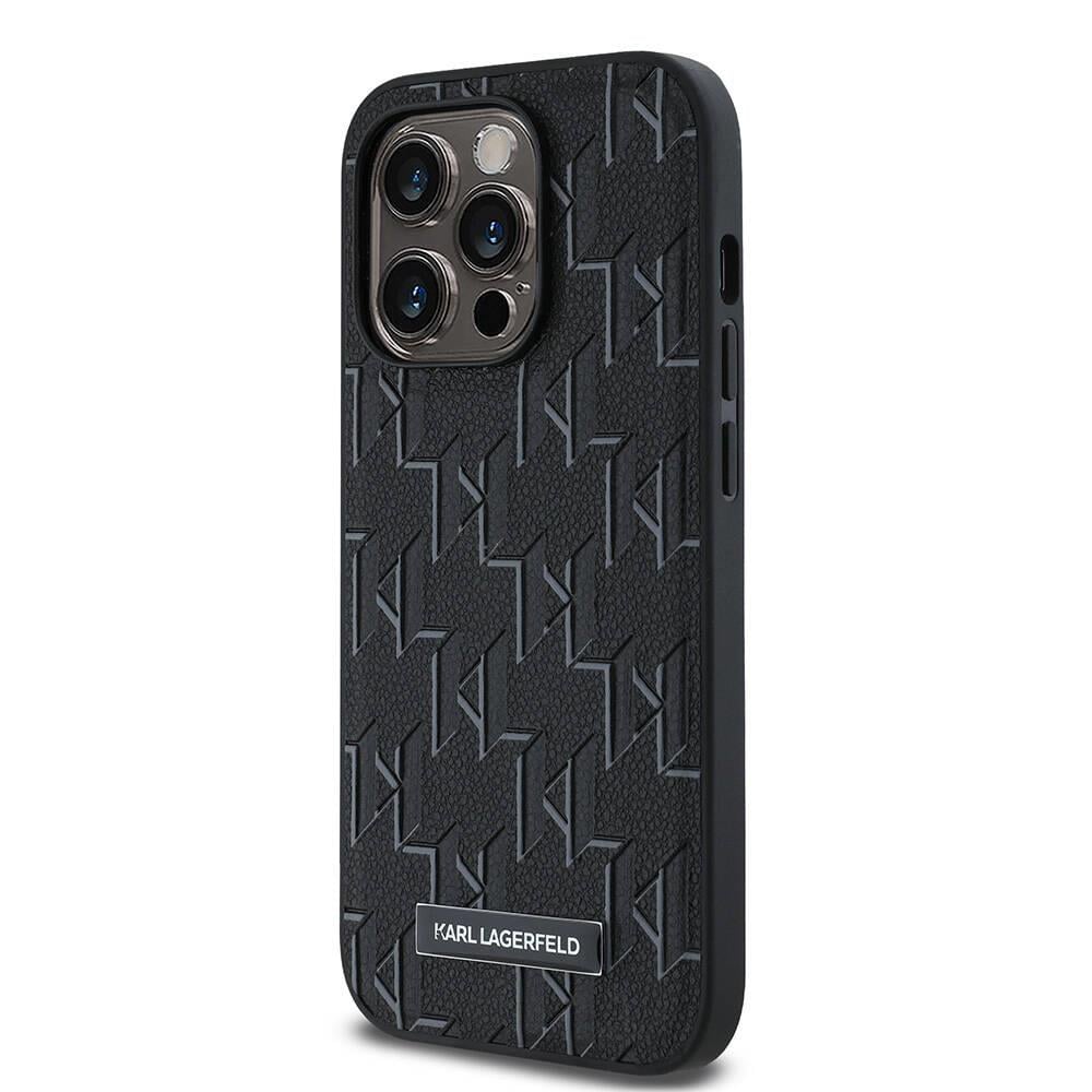 Apple iPhone 14 Pro Max Kılıf Karl Lagerfeld Orjinal Lisanslı M-safe Şarj Özellikli KL Yazılı Hot Stamp Kapak