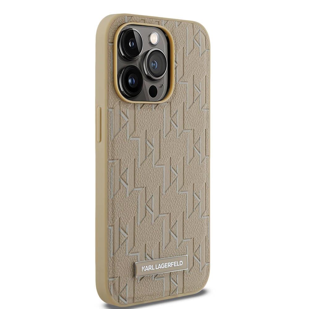 Apple iPhone 14 Pro Max Kılıf Karl Lagerfeld Orjinal Lisanslı M-safe Şarj Özellikli KL Yazılı Hot Stamp Kapak