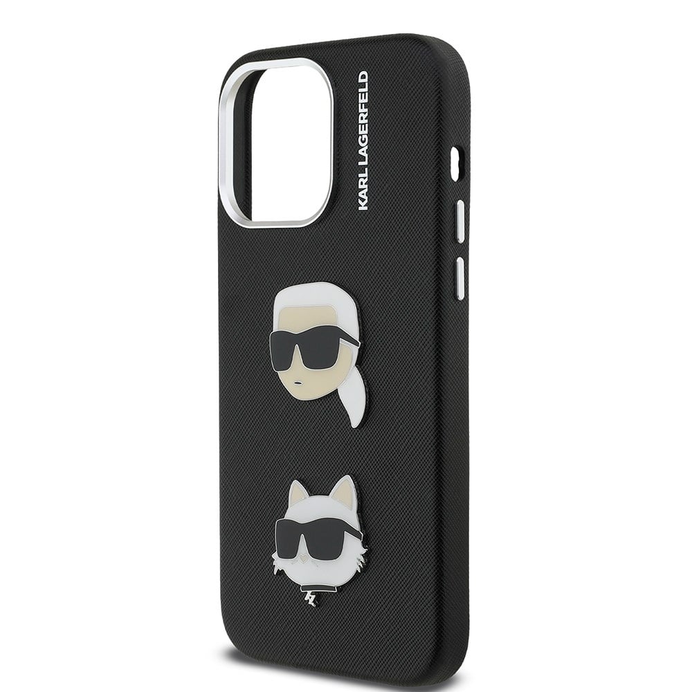 Apple iPhone 14 Pro Max Kılıf Karl Lagerfeld Orjinal Lisanslı K&C Heads Pin Kapak