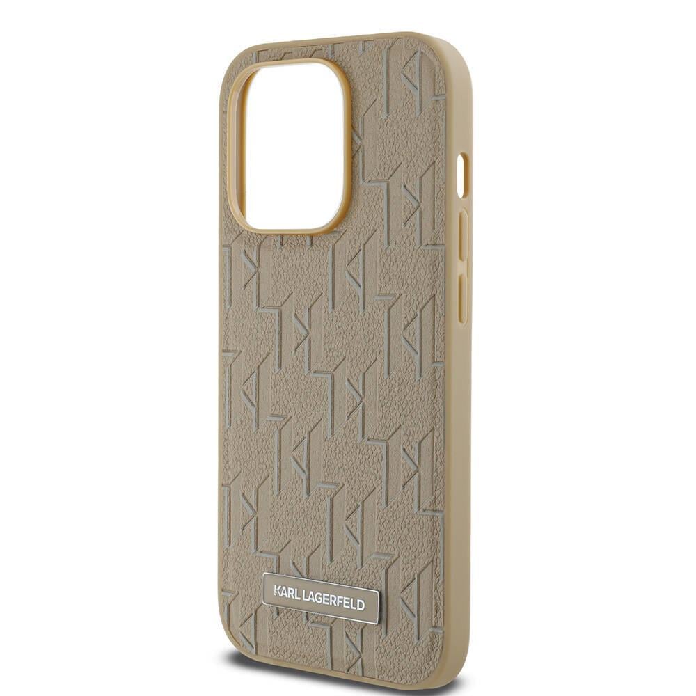 Apple iPhone 14 Pro Max Kılıf Karl Lagerfeld Orjinal Lisanslı M-safe Şarj Özellikli KL Yazılı Hot Stamp Kapak