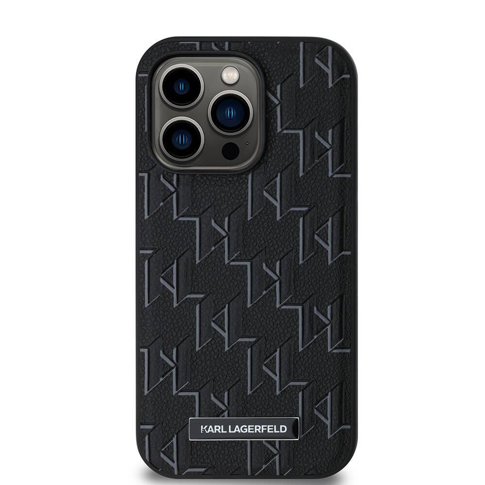 Apple iPhone 14 Pro Max Kılıf Karl Lagerfeld Orjinal Lisanslı M-safe Şarj Özellikli KL Yazılı Hot Stamp Kapak