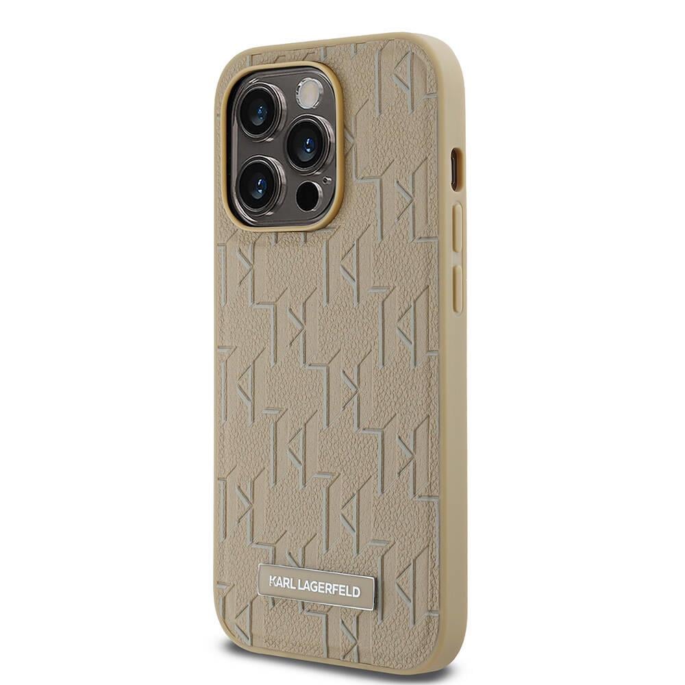 Apple iPhone 14 Pro Max Kılıf Karl Lagerfeld Orjinal Lisanslı M-safe Şarj Özellikli KL Yazılı Hot Stamp Kapak