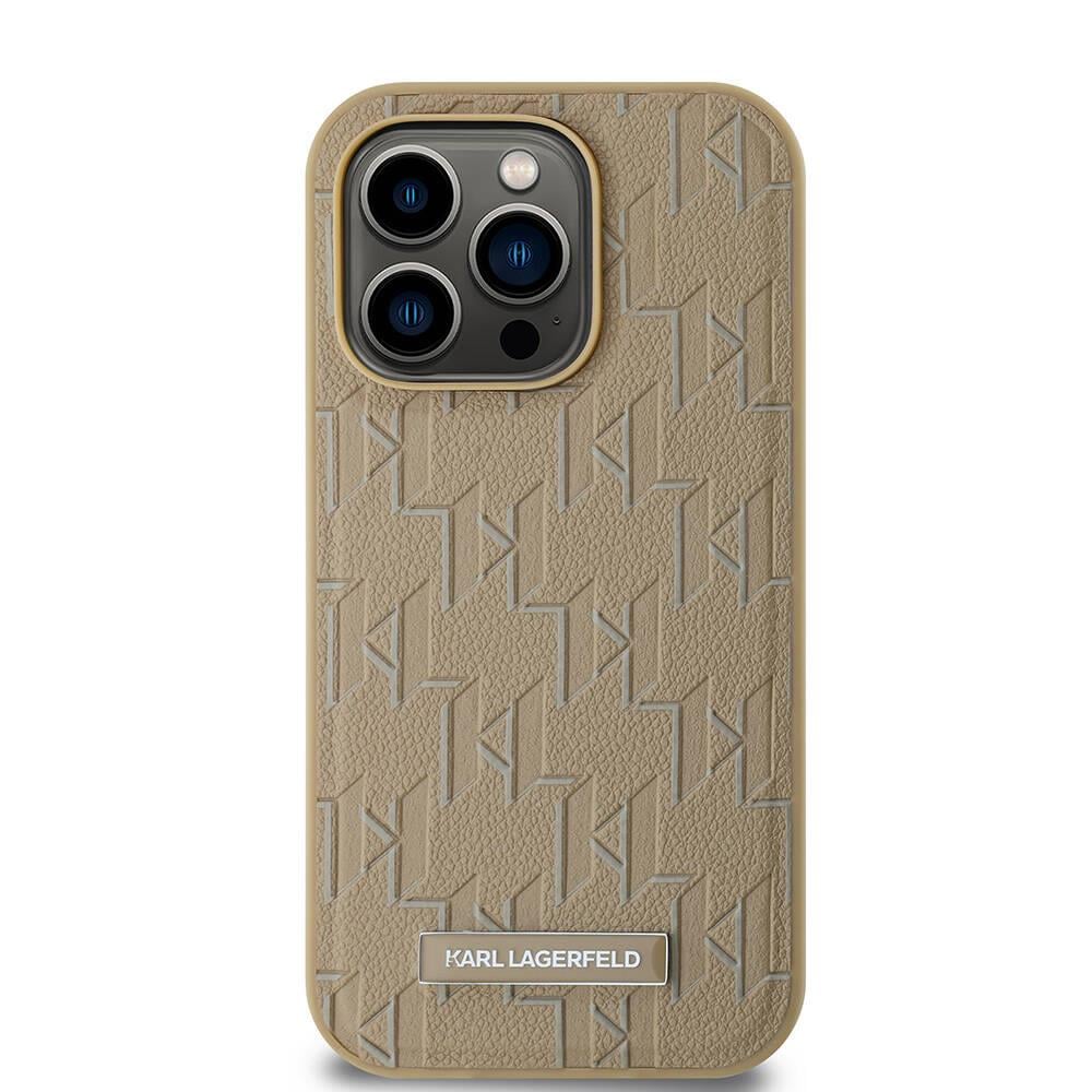 Apple iPhone 14 Pro Max Kılıf Karl Lagerfeld Orjinal Lisanslı M-safe Şarj Özellikli KL Yazılı Hot Stamp Kapak