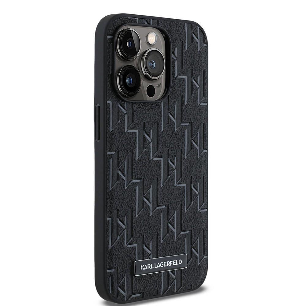 Apple iPhone 14 Pro Max Kılıf Karl Lagerfeld Orjinal Lisanslı M-safe Şarj Özellikli KL Yazılı Hot Stamp Kapak