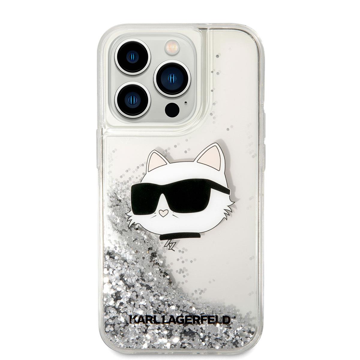 Apple iPhone 14 Pro Max Kılıf Karl Lagerfeld Transparan Choupette Dizayn Kapak