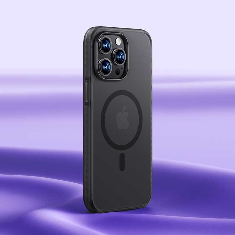 Apple iPhone 14 Pro Max Kılıf Kenarları Silikon Airbagli Mat Arka Yüzey Benks Icesand Kapak