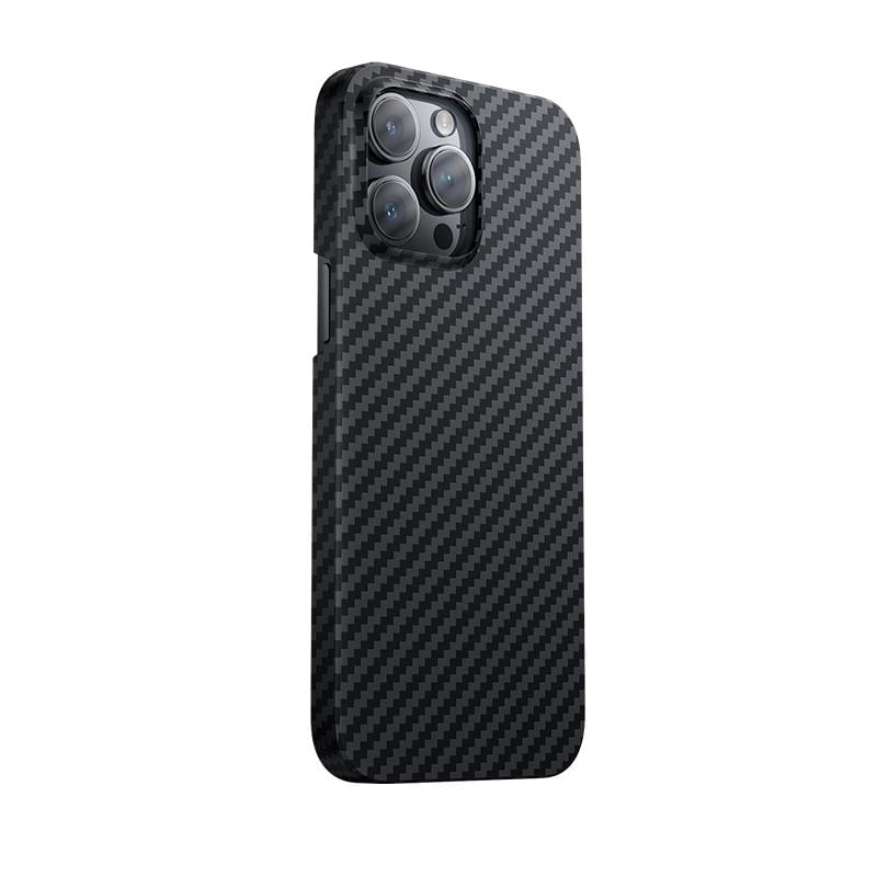 Apple iPhone 14 Pro Max Kılıf M-safe Özellikli Karbon Fiber Benks Essential Kevlar Kapak