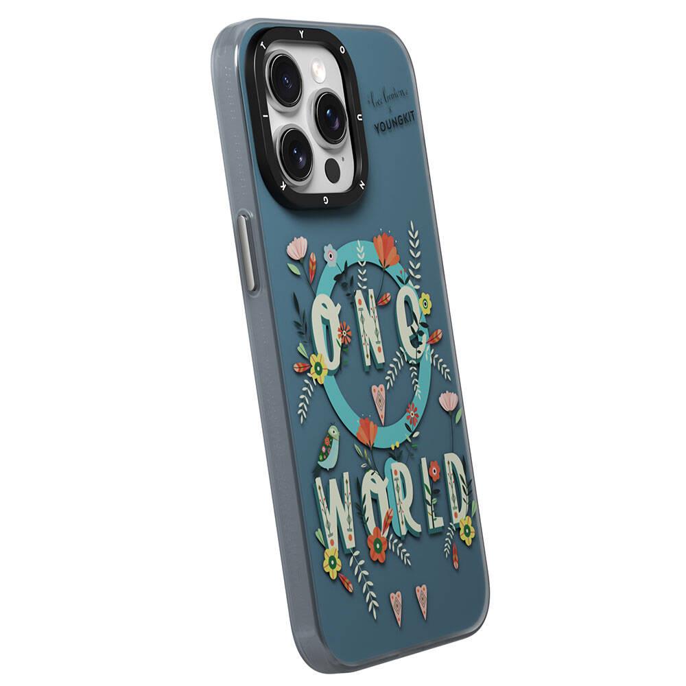 Apple iPhone 14 Pro Max Kılıf M-safe Şarj Özellikli Bee Brown Tasarımlı Youngkit Colorful Life Serisi Kapak