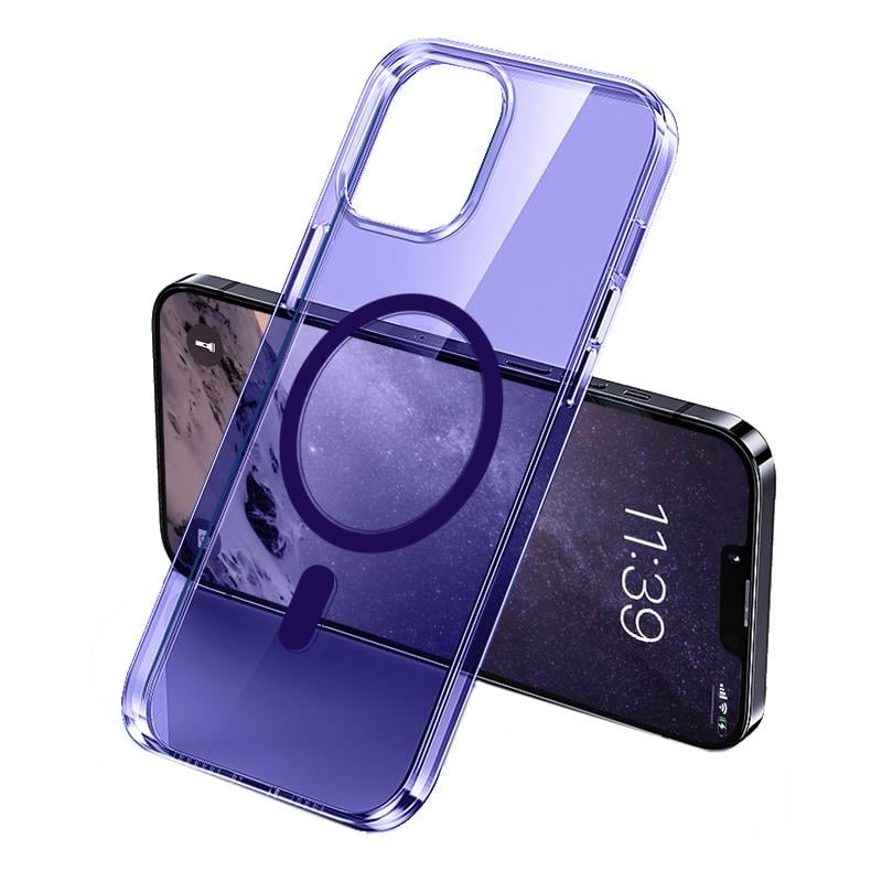 Apple iPhone 14 Pro Max Kılıf M-safe Şarj Özellikli Transparan Sert PC Wlons Pita Kapak