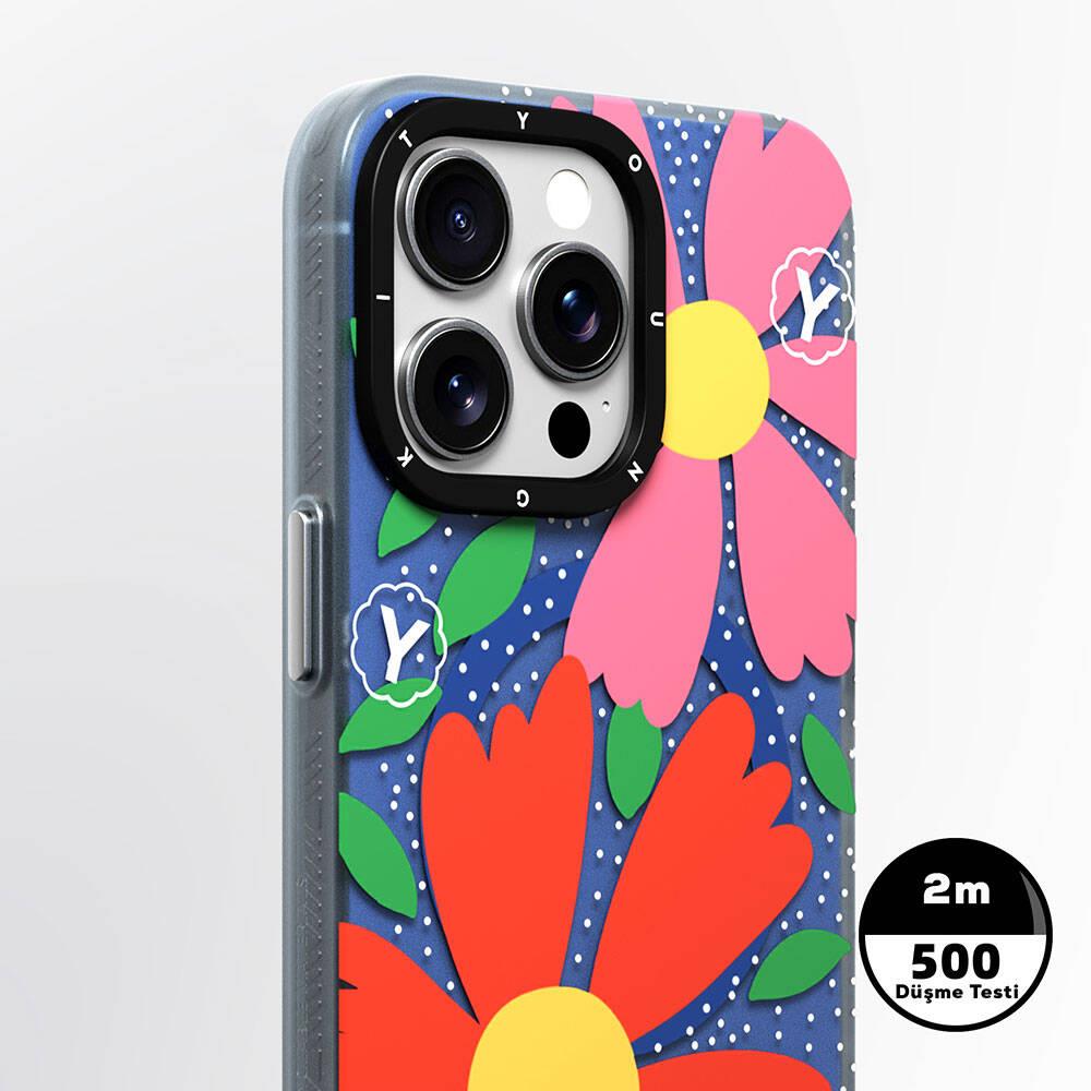 Apple iPhone 14 Pro Max Kılıf M-safe Şarj Özellikli Sunshine Tasarımlı Youngkit Colorful Serisi Kapak