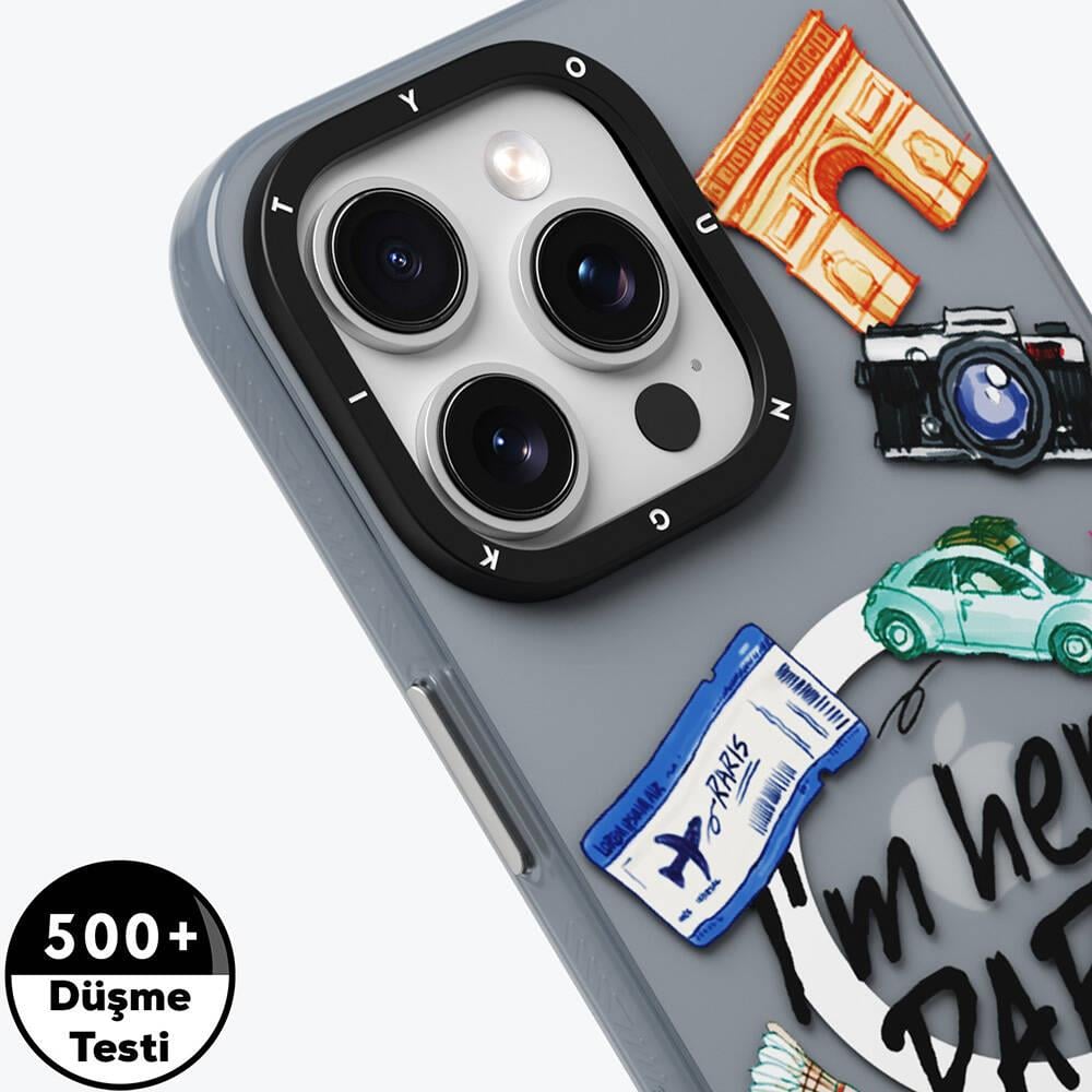 Apple iPhone 14 Pro Max Kılıf M-safe Şarj Özellikli Youngkit in Paris Serisi Kapak