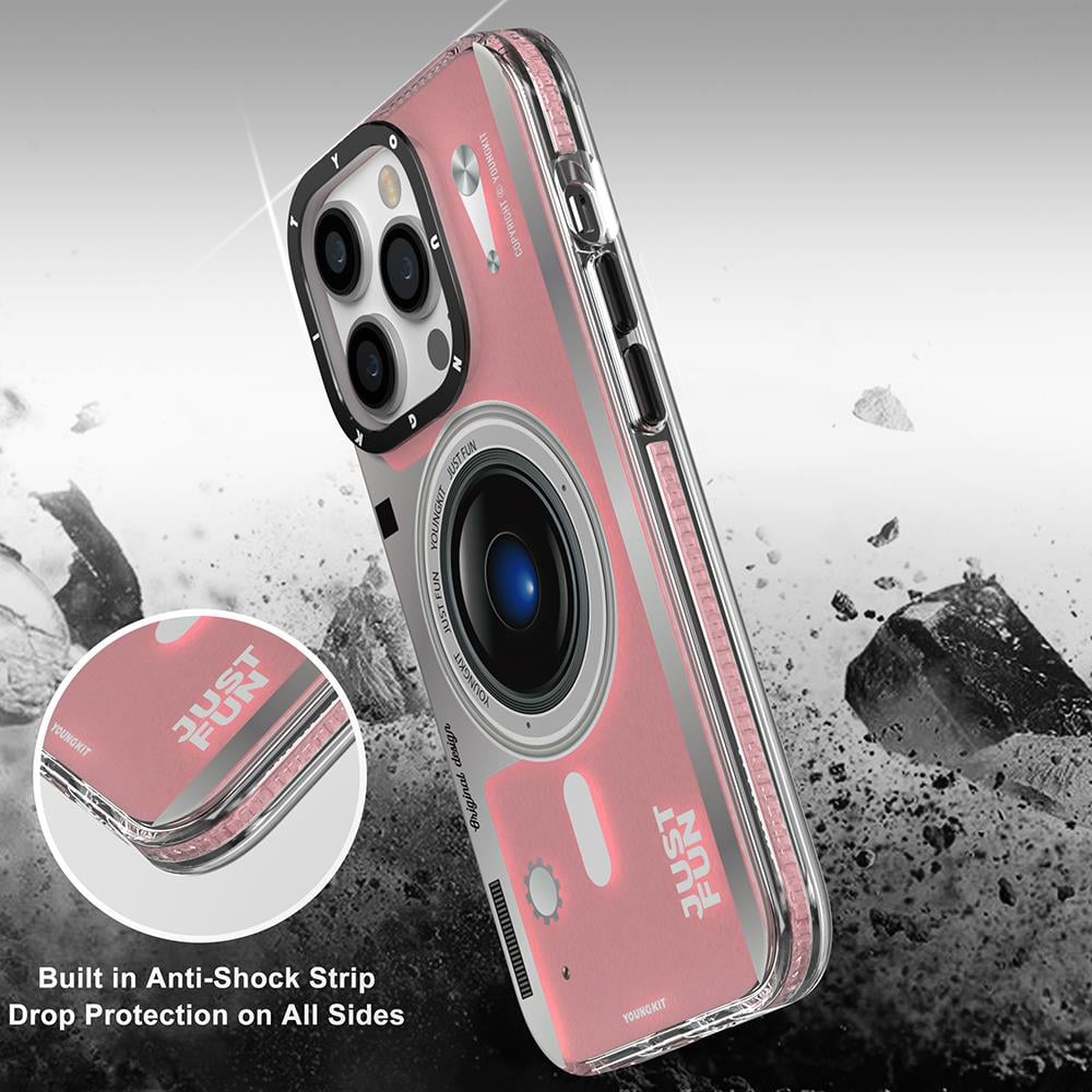Apple iPhone 14 Pro Max Kılıf M-safe Şarj Özellikli Lens Figürlü YoungKit Art Film Serisi Kapak