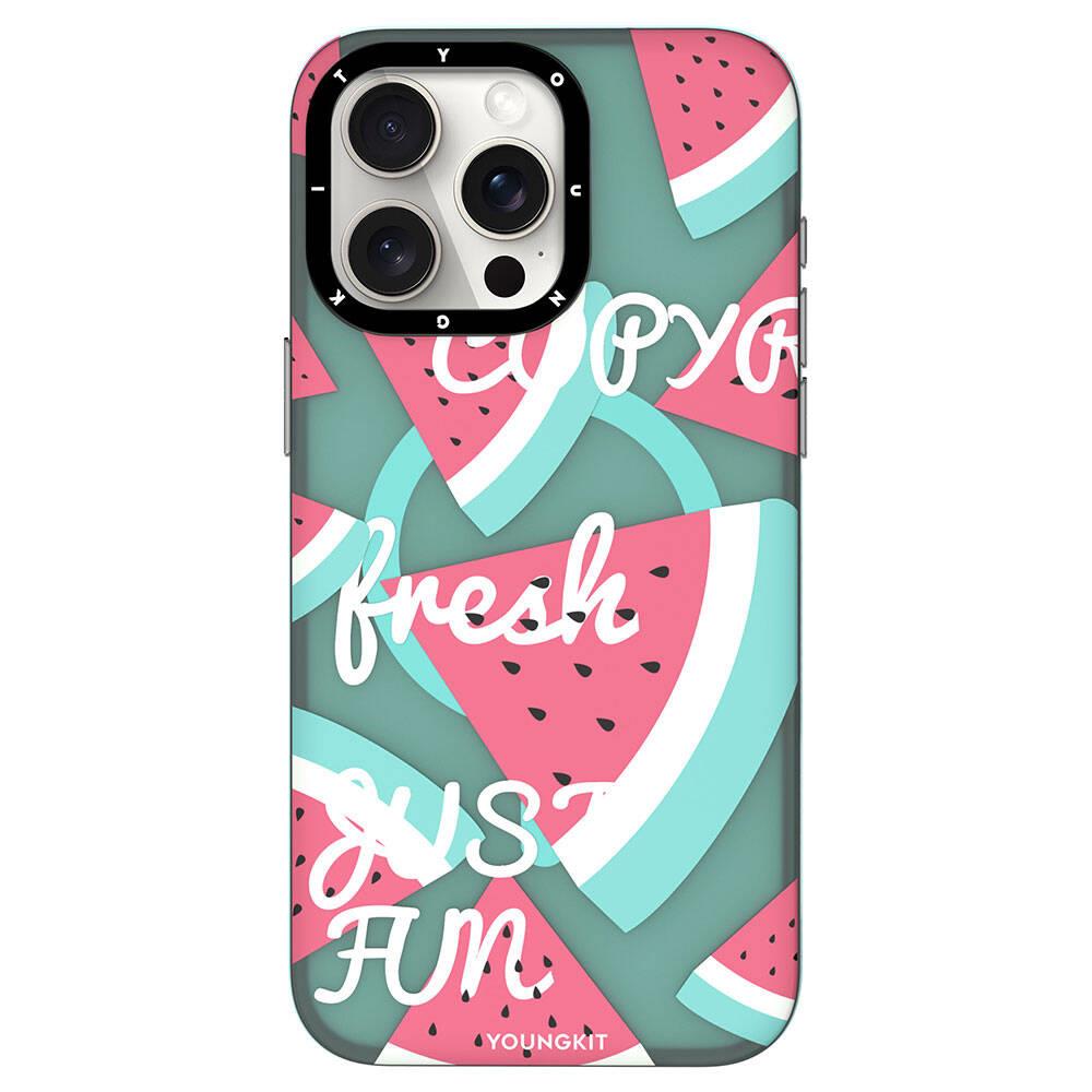 Apple iPhone 14 Pro Max Kılıf M-safe Şarj Özellikli Yaz Meyvesi Desenli Youngkit Fruity Flavour Serisi Kapak