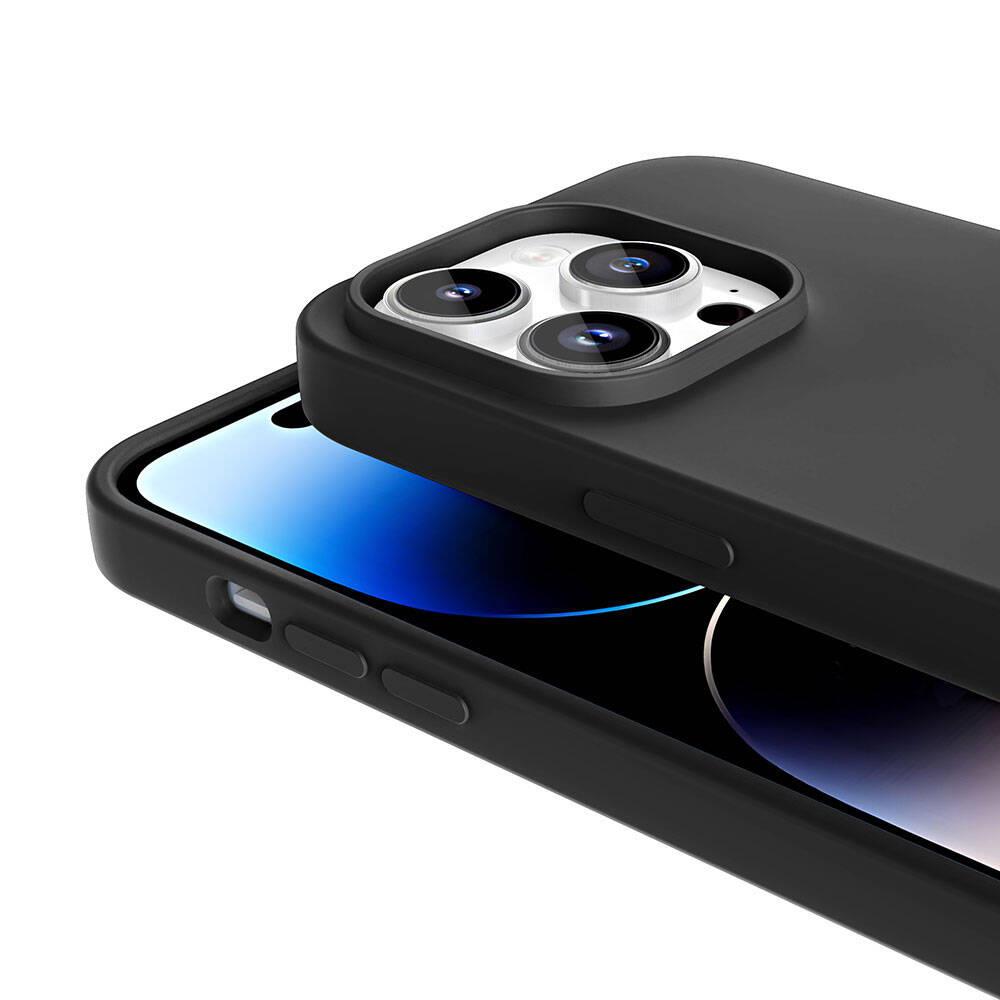 Apple iPhone 14 Pro Max Kılıf M-safe Şarj Özellikli Sıvı Teknolojili Silinebilir Sert Zore Kivi Kapak
