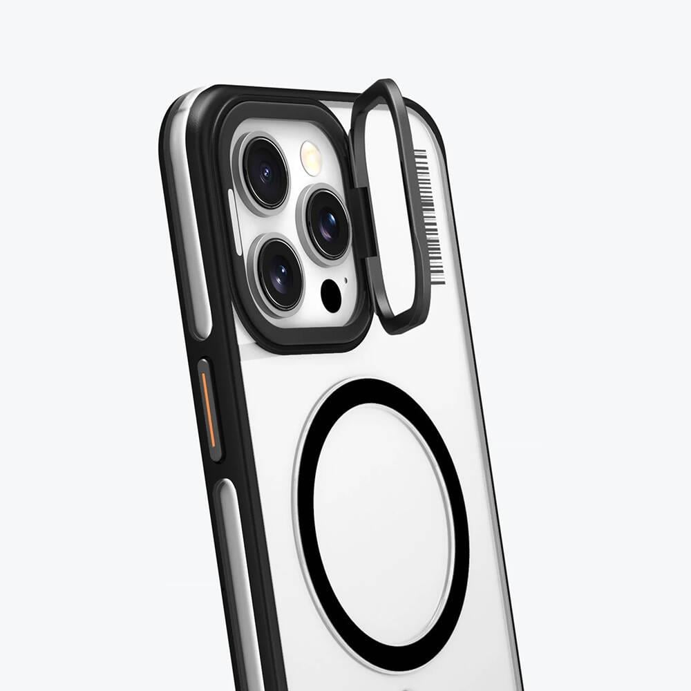 Apple iPhone 14 Pro Max Kılıf M-safe Şarj Özellikli Sararma Önleyici Youngkit Crystal Grid Kapak