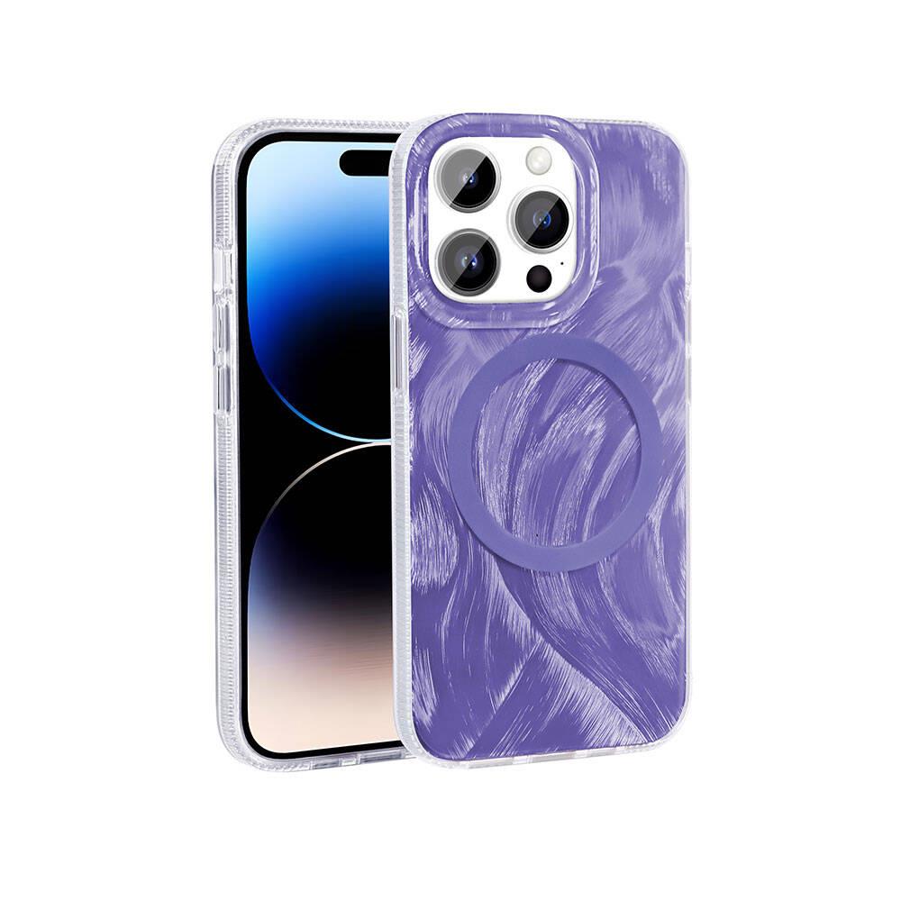 Apple iPhone 14 Pro Max Kılıf M-safe Şarj Özellikli Benks Casebang Calligraphy Joy Kapak