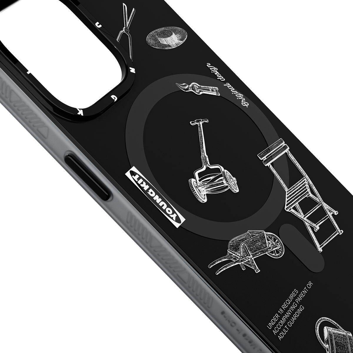 Apple iPhone 14 Pro Max Kılıf M-safe Şarj Özellikli Desenli Youngkit Plaything Serisi Kapak