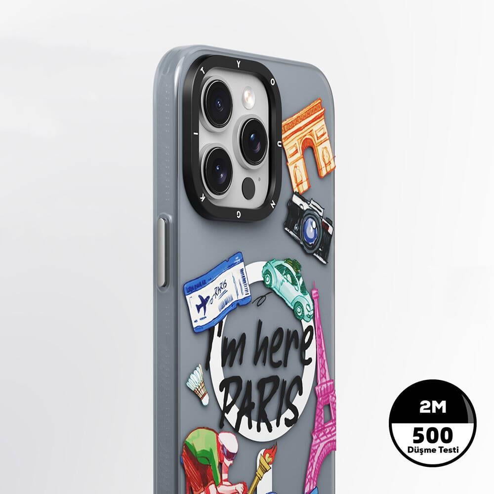 Apple iPhone 14 Pro Max Kılıf M-safe Şarj Özellikli Youngkit in Paris Serisi Kapak