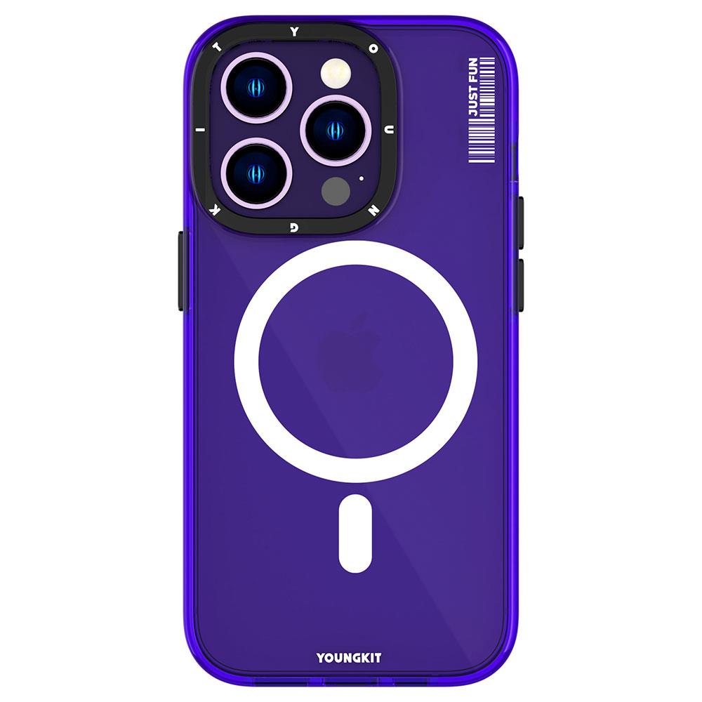 Apple iPhone 14 Pro Max Kılıf M-safe Şarj Özellikli YoungKit Crystal Color Serisi Kapak