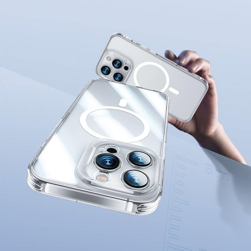 Apple iPhone 14 Pro Max Kılıf M-safe Şarj Özellikli Kamera Korumalı Benks Corning Glass Serisi Kapak