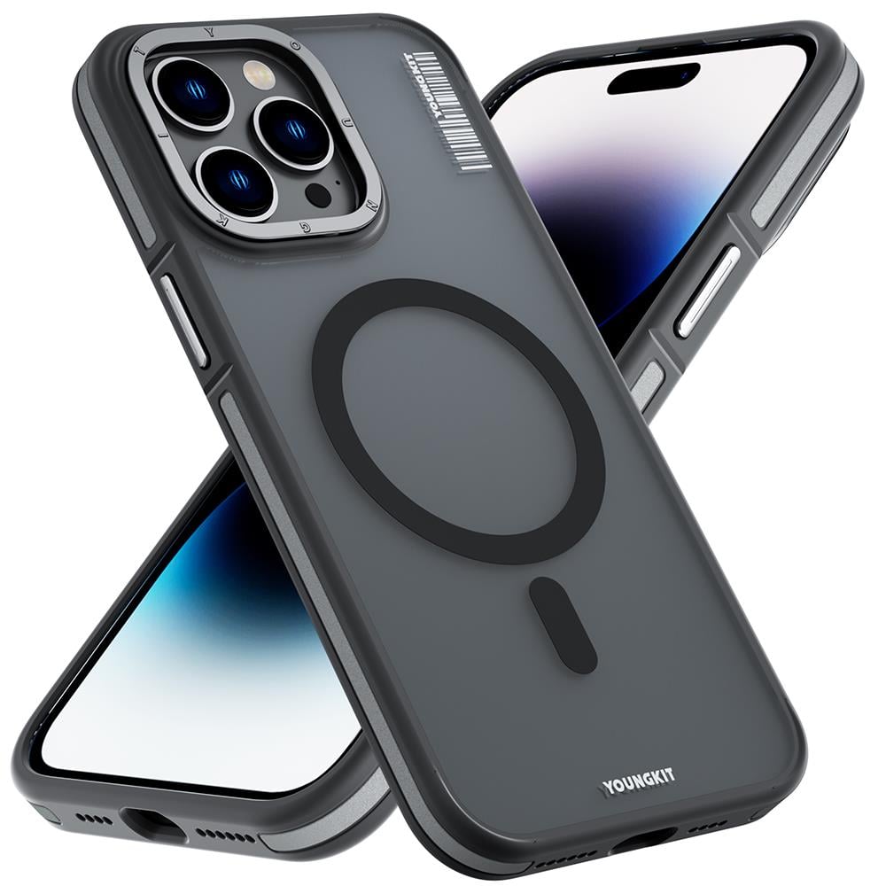 Apple iPhone 14 Pro Max Kılıf M-safe Şarj Özellikli Youngkit Rock Sand Serisi Kapak