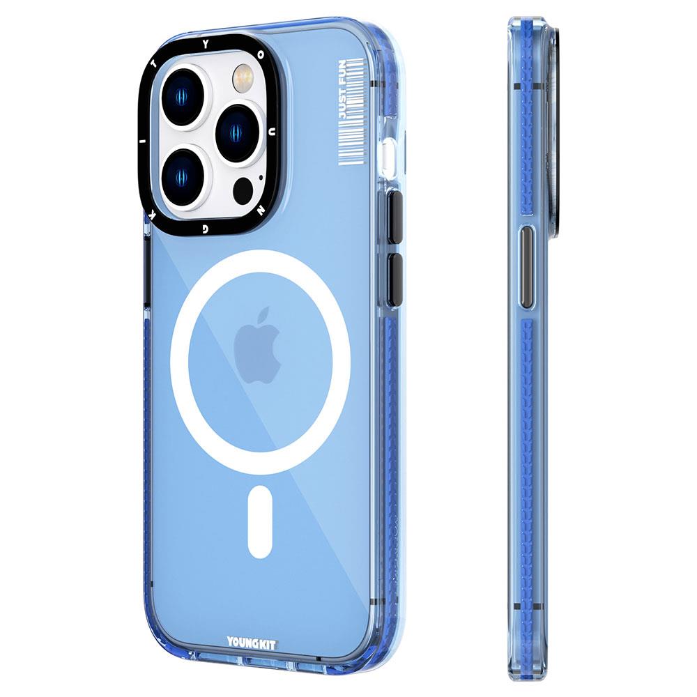 Apple iPhone 14 Pro Max Kılıf M-safe Şarj Özellikli Buzlu Sert PC Zore Tuval Kapak